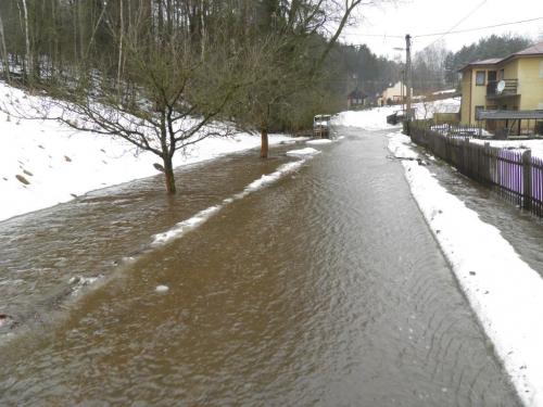 Tání sněhu na Rokytě 24.2.2012